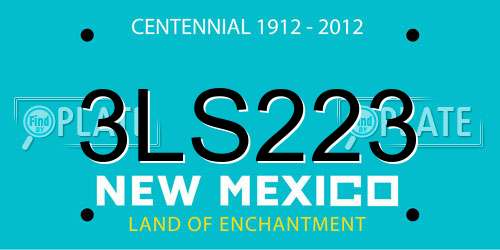 3LS223 New Mexico License Plate
