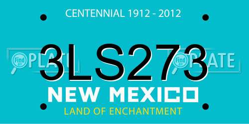 3LS273 New Mexico License Plate