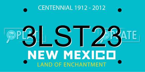 3LST23 New Mexico License Plate