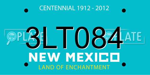 3LT084 New Mexico License Plate