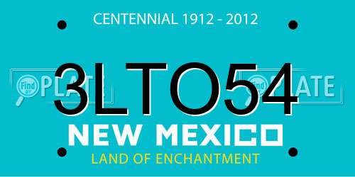 3LTO54 New Mexico License Plate