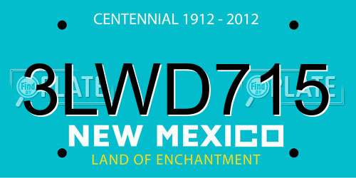 3LWD715 New Mexico License Plate