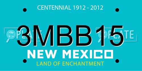 3MBB15 New Mexico License Plate