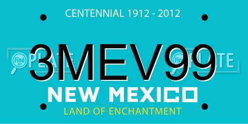 3MEV99 New Mexico License Plate