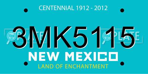 3MK5115 New Mexico License Plate