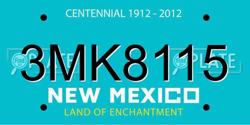 3MK8115 New Mexico License Plate