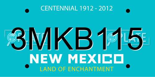 3MKB115 New Mexico License Plate