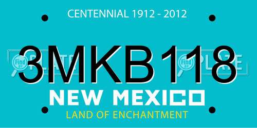 3MKB118 New Mexico License Plate