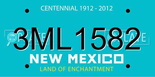 3ML1582 New Mexico License Plate