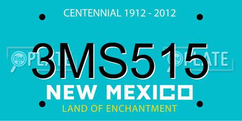 3MS515 New Mexico License Plate
