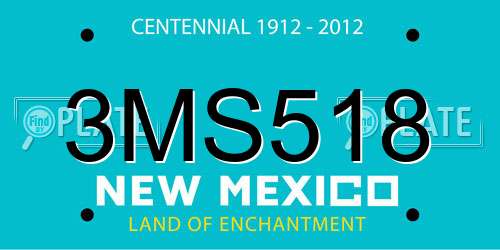3MS518 New Mexico License Plate