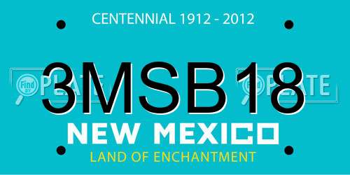 3MSB18 New Mexico License Plate