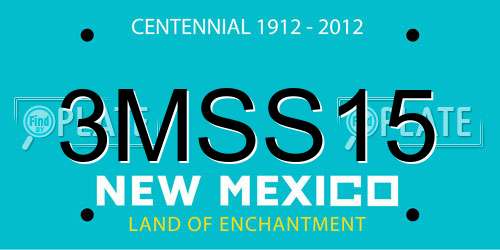 3MSS15 New Mexico License Plate