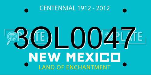 3OL0047 New Mexico License Plate