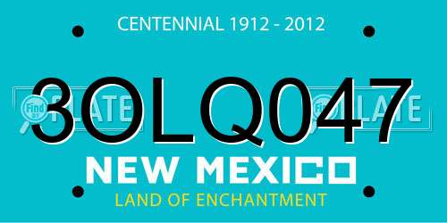 3OLQ047 New Mexico License Plate