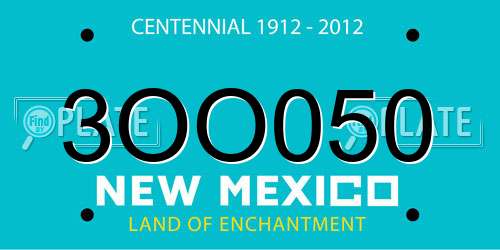 3OO050 New Mexico License Plate