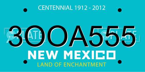 3OOA555 New Mexico License Plate