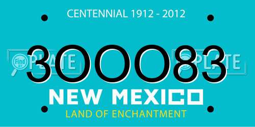 3OOO83 New Mexico License Plate