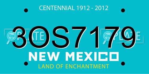 3OS7179 New Mexico License Plate