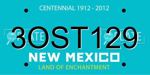 3OST129 New Mexico License Plate