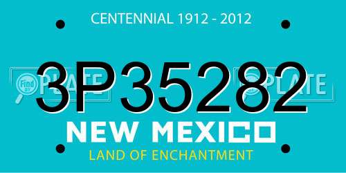 3P35282 New Mexico License Plate