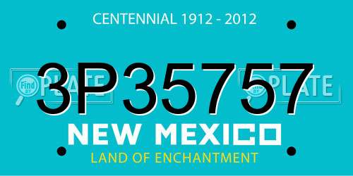 3P35757 New Mexico License Plate