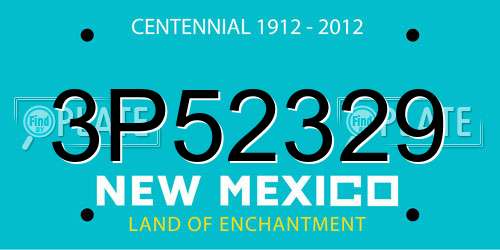 3P52329 New Mexico License Plate