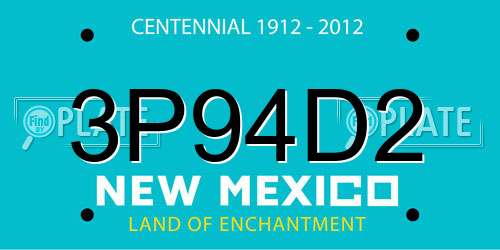 3P94D2 New Mexico License Plate