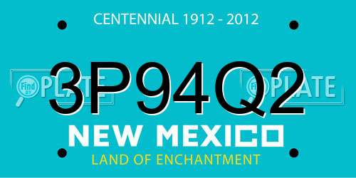 3P94Q2 New Mexico License Plate