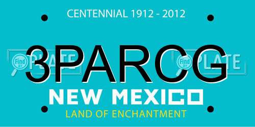 3PARCG New Mexico License Plate