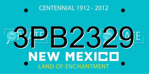 3PB2329 New Mexico License Plate