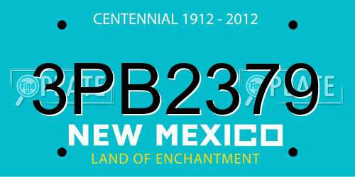 3PB2379 New Mexico License Plate