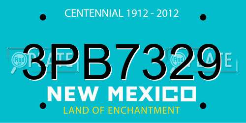 3PB7329 New Mexico License Plate
