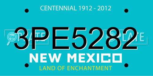 3PE5282 New Mexico License Plate