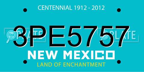 3PE5757 New Mexico License Plate