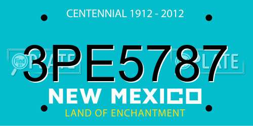 3PE5787 New Mexico License Plate