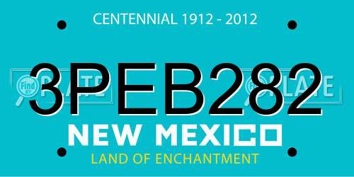 3PEB282 New Mexico License Plate