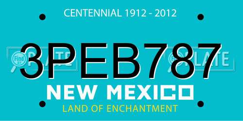 3PEB787 New Mexico License Plate
