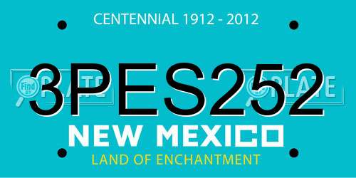 3PES252 New Mexico License Plate