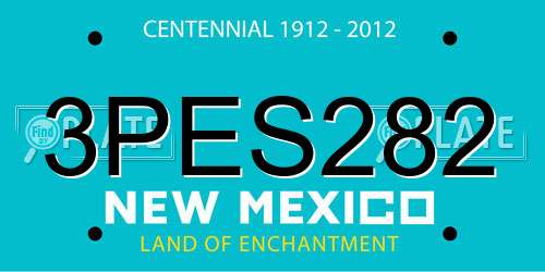 3PES282 New Mexico License Plate