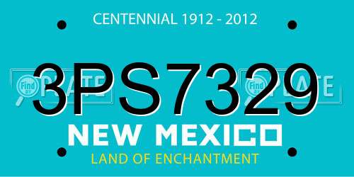 3PS7329 New Mexico License Plate