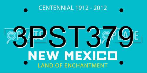 3PST379 New Mexico License Plate