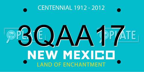 3QAA17 New Mexico License Plate