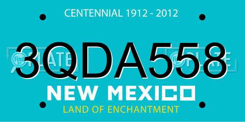 3QDA558 New Mexico License Plate