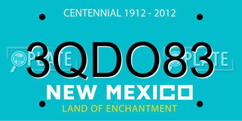 3QDO83 New Mexico License Plate