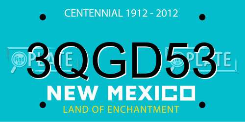 3QGD53 New Mexico License Plate