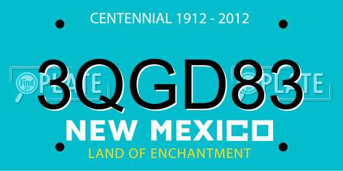 3QGD83 New Mexico License Plate