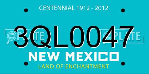 3QL0047 New Mexico License Plate