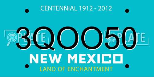 3QOO50 New Mexico License Plate