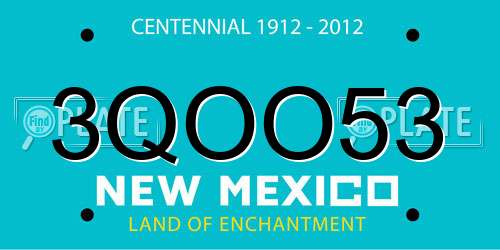 3QOO53 New Mexico License Plate